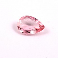 Pink tourmaline 10x7mm pear faceted cut 1.25 cts